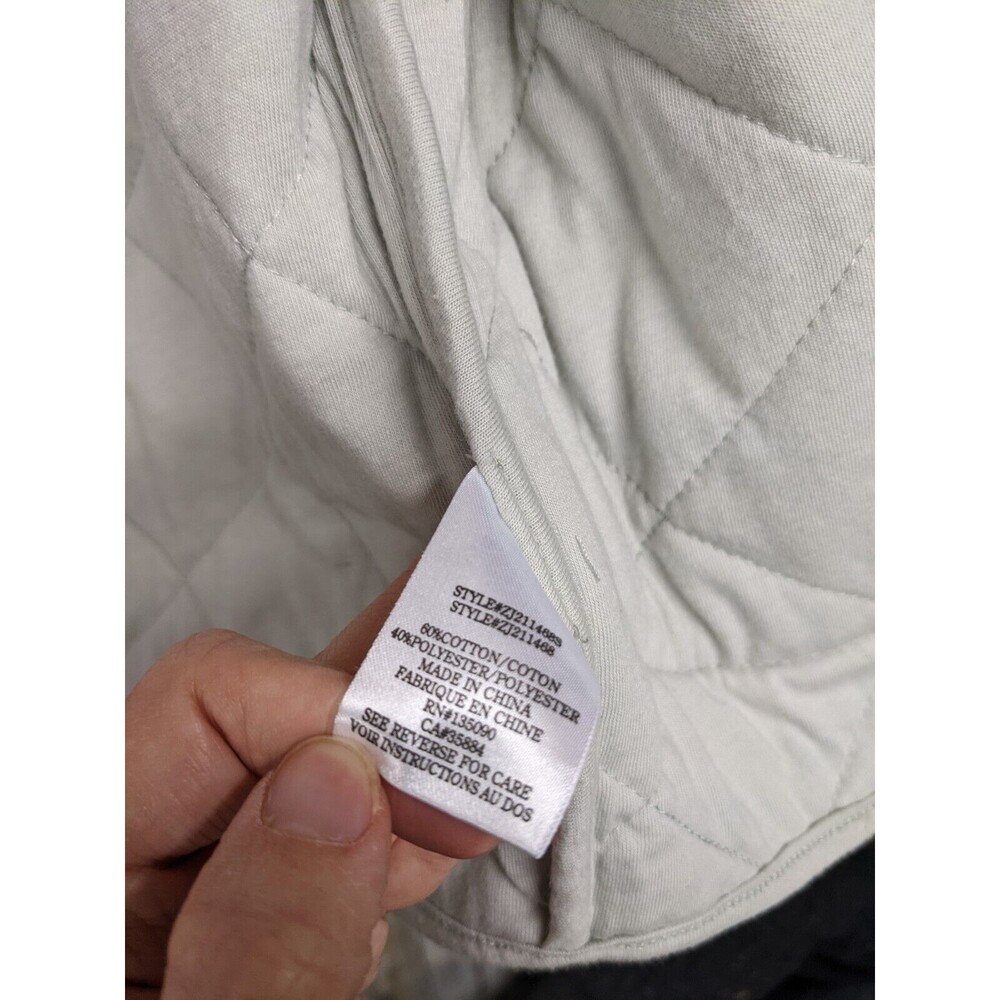 Z Supply Maya Camo Quilted Jacket Dusty Sage Soft Snap Down Pockets NWT - Picture 4 of 6